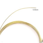 BEADIA 14K Gold Plated Wire 0.8mm 5 Meters Bead Cord for Bracelet Necklace Charm Beading Jewelry Making Findings - size: 0.8mm, style: 14K Gold
