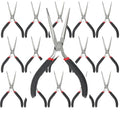 15 PCS 6 Inch Extra Long Needle Nose Pliers, Mini Precision Jewelry Pliers with Comfort Grip, Needle Nose Pliers for Jewelry Making, Repair, Crafts