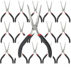 15 PCS 6 Inch Extra Long Needle Nose Pliers, Mini Precision Jewelry Pliers with Comfort Grip, Needle Nose Pliers for Jewelry Making, Repair, Crafts