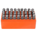 HARFINGTON 36pcs Metal Stamping Kit 5/16" (8mm) Steel Uppercase Letter and Number Punch Set (A-Z / 0-8 / "&" Symbol) Punch Press Tool with Case for Imprinting Metal Plastic Wood Leather - size: 5/16"