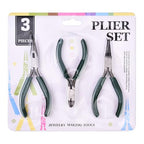Pliers for Jewelry Making, Jewelry Pliers Set Includes Needle Nose Pliers, Round Nose Plier and Wire Cutters, Jewelry Making Tools for Jewelry Repair, Wire Wrapping, Beading and Crafts - color: Dark Green