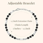 Womens Boho Adjustable Stackable Beaded Bracelets for Women Teen Girls Stainless Steel Natural Stone Link Bracelets for Women Non Tarnish Waterproof Handmade Bead Bracelet for Women Best Friend Bestie Mother Daughter Sister Gifts for Happy Birthday Grad G