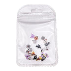 100Pcs Halloween Nail Art Charms Multi Shapes Colors 3D Pumpkin Torch Broom Nail Charms Cute Cartoon Bandage Web Ghost Tombstone Hat Nail Art Rhinestones Mini Flatback Nail Supplies for DIY Nails Art - color: Halloween-5