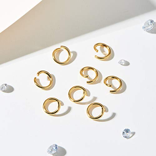 DanLingJewelry 200 pcs 304 Stainless Steel 18 Gauge Open Jump Rings 8mm for Jewelry Making Connectors Jewelry Finding Golden Color - color: 200 pcs - ф8mm δ 1.2mm - Golden