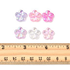 216Pcs Cute Flower Acrylic Beads for Jewelry Making AB Colorful Transparent Spacer Beads for Bracelets Necklace Earrings Making DIY Crafts Gift - color: Flower1-216 pcs
