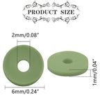 Polymer Clay Beads, 6mm Heishi Bead for Jewelry Bracelets Necklace Making 1000PCS - color: Military green