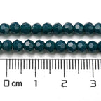 Perlin Czech Bohemian Crystal Glass Beads Faceted Round 4mm 90 Pieces Loose Spacer 1 Strand Beads for DIY Jewelry Earrings Necklace Bracelet Making (Indian Sapphire Opaque) - color: Indian Sapphire Opaque