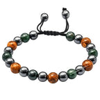 Amazing Gemstone Friendship Bracelets - Moss Agate Mariyam Jasper Hematite Bracelet Set for Men Women Healing Calming Anxiety Stress Relief Gifts Pulseras Para Hombres Mujer Stocking Stuffers - color: Friendship