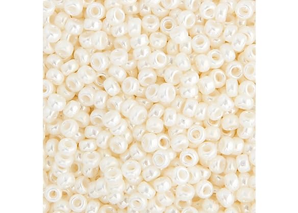 Miyuki Japanese Glass Seed Beads 22gms 11/0 in Ivory Pearl Ceylon - color: Ivory Pearl Ceylon