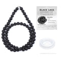 Natural Stone Beads Round Genuine Real Stone Beading Strand Loose Gemstones DIY Smooth Bead for Bracelet Necklace Earrings Jewelry Making (Black Lava, 6mm 60 Pieces) - color: Black Lava, size: 6mm 60pcs