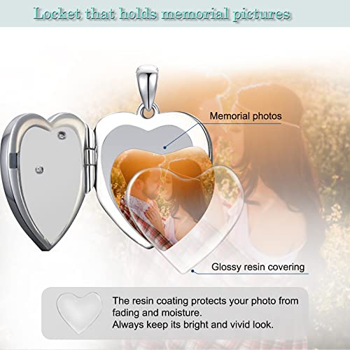 SOULMEET Personalized Silver Locket Necklace That Holds Pictures Photo Keep Someone Near to You, Memorial Custom Lockets Necklaces Letters Engraving for His Her - color: A4-Infinity sunflower-Two tones White+Yellow, style: Locket+Custom Photo+Engraved