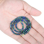 AD Beads Natural Gemstone Round Loose Beads 15" for Bracelet Necklace Earrings Jwelery Making Crafts DIY (4mm, Lapis Lazuli Chrysocolla) - color: Lapis Lazuli Chrysocolla, size: 4mm