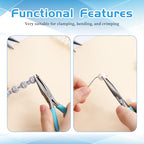Mini Needle Nose Pliers Set, 2Pcs Needle Nosepliers for Jewelry Making, Blue Jewelry Chain Nose Plier, Small Craft Plier with Smooth Jaw and Comfort Grip Handle for Wire Bending Object Grasping - color: Blue