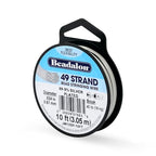 Beadalon 49 Strand Stainless Steel Bead Stringing Wire, .024 in / 0.61 mm, Silver Plated, 10 ft / 3.1 m - color: Silver Plated, style: .024 in / 0.61 mm, 10 ft / 3.1 m