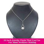 Necklace Chain Bulk for Jewelry Making, Cridoz 36 Pack Jewelry Chain Silver Plated Necklace Chains for Jewelry Making, 1.2 mm (24 Inches) - size: 24 Inches