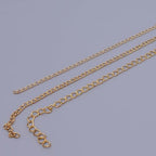THREENEST 16.4-Feet Width 3mm Stainless Steel Gold Extander Chains, 18K Gold PVD Welded Permanent Cable Craft Tail Curb Chain for Necklace Bracelet Earring Jewelry Making - color: 18K Gold, size: Extender Chains(Width 3mm)