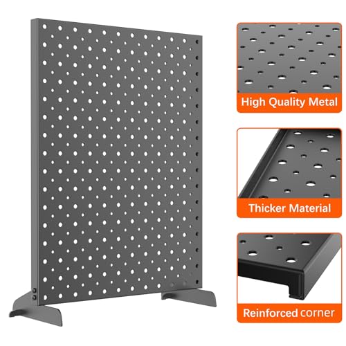 TORACK Pegboard Display Stand for Craft Shows & Fairs, 12 x 16 in Metal Tabletop Pegboard Display with Hooks for Christmas Fair Event(Black, Pack of 4) - style: 4-Pack Black