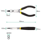 SPEEDWOX Mini Round Nose Pliers with Cutting Edges for Jewelry Making, Small Wire Looping, Multi Use, 5 Inch Tapered Jaw, Micro Pliers, Precision Beading, Hobby Work, Craft - size: Round Nose with Cutter