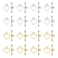 SUPERFINDINGS About 200 Sets Heart Toggle Jewelry Clasps 2 Colors Necklace Toggle Clasp Alloy T-Bar Closure Connector Set for Necklace Bracelet Jewelry Making DIY Craft