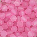 230PCS 8mm Acrylic Round Beads - Matte Rose Red Frosted Beads for Jewelry, Craft, and Necklace Making - color: Rose Red, size: 8MM