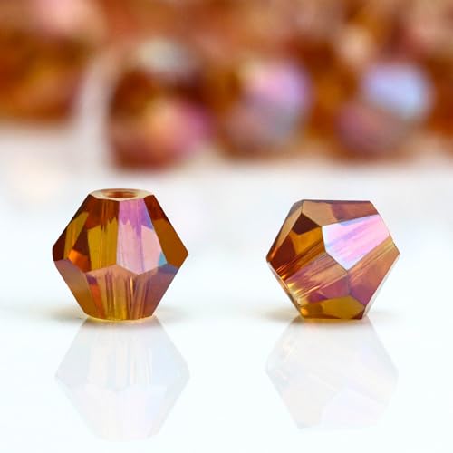 Dowarm 250PCS 6MM Faceted Bicone Crystal Beads for Crafts, Jewelry Making, DIY Bracelet, Necklace, Dolls, Wine Charms, Wind Chimes, Suncatchers, Loose Spacer Glass Beads - color: 05-Wine, size: 6MM