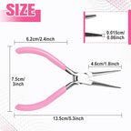 Small Needle Nose Pliers Serrated Jaw 5.3 Inches Extra Long Nose Pliers with Teeth Mini Precision Jewelry Plier for Bending Wire and Small Object Gripping Jewelry Making Tools with Spring - style: Needle Nose Pliers Serrated Jaws