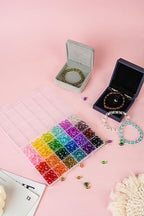 REVKI 1200pcs Glass Beads Bracelet Making Kit, 48 Colors Crystal Beads for Jewelry Making,Strange Shaped Glass Beads for Bracelets and DIY Crafts(Oval and Bamboo) - color: Style 2