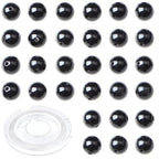 4mm 200pcs Natural Stone Round Beads Black Onyx Genuine Stone Beading Loose Gemstone DIY Charm Smooth Beads for Bracelets Necklaces Earrings Hole Size 1mm (Black Onyx 4mm) - color: Black Onyx, size: 4mm