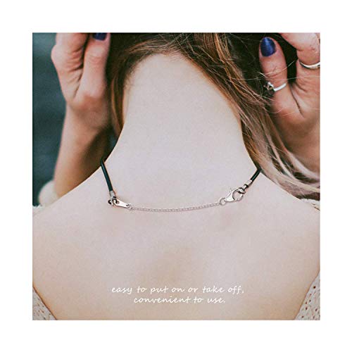 White Gold Chain Necklace Extender 925 Sterling Silver Necklace Bracelet Anklet Extenders Chain Extension for Jewelry Making (1 2 3 inch) - color: White Gold