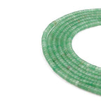 BEADIA Natural Green Aventurine Spacer Beads Caps Loose Semi Gemstone for Beading Jewelry Making 4mmx2mm 38cm - color: Green Aventurine, size: Round 4mm x 2mm