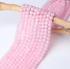 Natural Rose Quartz Beads 100Pcs 8mm Pink Crystal Beads Loose DIY Round Stone Bead for Bracelet Necklace Earrings Making - color: A-Pink Rose Quartz, size: 100pcs