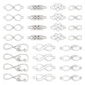 FASHEWELRY Golden Bow Connector Charms Bulk, Christmas Bowknot Link Charms, Infinity Links Geometric Hollow Bezel Pendants for Earring Bracelet Necklace Keychains Jewelry Making - color: Infinity Links-42Pcs