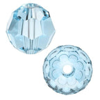 100pcs Adabele Austrian 4mm (0.16 Inch) Small Faceted Loose Round Crystal Beads Aquamarine Blue Compatible with 5000 Swarovski Crystals Preciosa SS2R-410 - color: Aquamarine Blue, size: 4mm Small (100pcs)