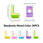 Beadthoven 20pcs Big Letter L Beads Large Hole Bubble Alphabet Acrylic Beads Charm Iridescent Plastic L Shape Loose Chunky Spacers for Jewelry Making Bracelet Necklace Keychains Shoelaces Crafts - color: L