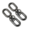 2 PCS Swivel Lobster Claw Clasp, Metal Snap Hooks, Double Opening Key Chain Clip for Bag Car Keychain Making Purse Straps - color: Gun Black