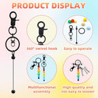 48 Pcs Beadable Keychains Bars bulk - 24 Black DIY Metal Beaded Keychain Making Kit + 24 Bags Included, Bead Keychain Supplies,Blank Key Chain, Perfect for Women, Men, Mother's Day, Birthday Gift - color: C-black, size: 24