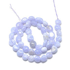 30-45Pcs/Strand Natural Blue Lace Agate Beads 15.7" Irregular Nuggets Stone Beads 8-15mm Gemstones Loose Spacer Bead for DIY Bracelet Necklace Jewelry Making Crafting - color: Blue Lace Agate
