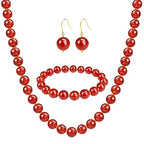 Gemstone Beaded Necklace for Women, Trendy 18K Gold Plated Hematite Natural Stone Bead Choker, Boho Handmade Summer Beach Necklaces for Women Everyday Western Jewelry Gifts - color: Red Carnelian