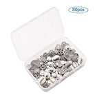 Beadthoven 80pcs/Box Tibetan Style Flat Round Oval Spacers Beads 16style Antique Silver Hope Faith Love Disc Coin Beads for Bracelet Necklace Jewelry Making Supplies - color: Antique Silver-RoundOval-16styles
