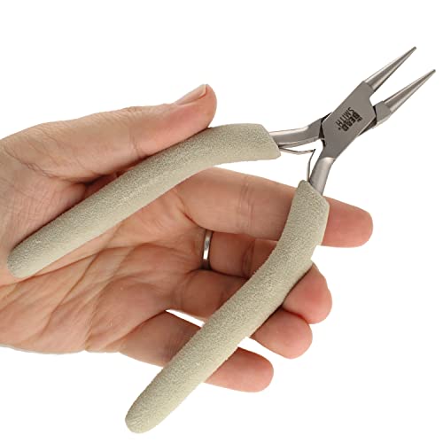 The Beadsmith Round Nose Pliers, 6.25 inches (159mm), Polished Steel Head with Elongated Handle & Double-leaf Spring - style: Round Nose