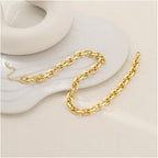 Gold Necklace for Women - Chunky 14K Gold Plated Chain Necklace Cuban Link Paperclip Chain Herringbone Statement Choker Necklace for Women Simple Trendy Jewelry Gifts - style: 10mm-paperclip chain-gd-1