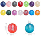 BONNY BOXX 30PCs 16mm Galaxy Glitter Mermaid Acrylic Round Beads Crystal Mix Plastic Pastel Loose Spacer Bubblegum Beads for Jewelry Making Phone Strap DIY Crafts - color: Galaxy Glitter Mermaid