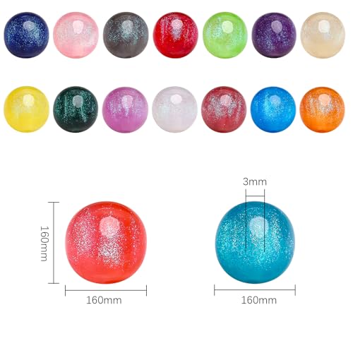 BONNY BOXX 30PCs 16mm Galaxy Glitter Mermaid Acrylic Round Beads Crystal Mix Plastic Pastel Loose Spacer Bubblegum Beads for Jewelry Making Phone Strap DIY Crafts - color: Galaxy Glitter Mermaid