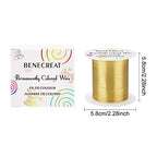 BENECREAT 22 Gauge 164FT Tarnish Resistant Gold Wire Jewelry Beading Wire for Beading Wrapping and Other Jewelry Craft Making - color: Gold, size: 22 Gauge