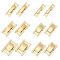 PH PandaHall 12Pcs 24K Gold Plated Foldover Clasps 6 Styles 15~17mm | Watch Band Clasps, Jewelry Extenders Closures Fold Over Clasp for Necklaces Bracelets DIY Jewelry Crafts