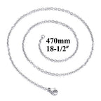 30 Pack 18 Inch Necklace Chain Stainless Steel Link Cable Chain Necklace with Lobster Clasps for DIY Jewelry Making - size: 18 Inches