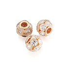 Craftdady 30Pcs 12mm Crystal Rhinestone Rondelle Spacer Beads Light Gold Disco Ball Loose Beads for Jewelry Making - color: Light Gold-12x10mm