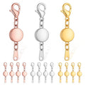 Roctee 15 Pcs Locking Magnetic Jewelry Clasp for Women, Round Alloy Necklace Clasp Closures Bracelet Extender Ornaments Clip Converter for Jewelry DIY Making Trinkets Crafts(Gold, Silver, Rose Gold)