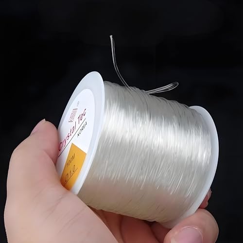 0.8mm Elastic Stretch Bead Cord for Jewelry & Bracelet Making, [100m] Stretchy Bracelet String, Ideal for Beading and Crafting - size: 0.8mm