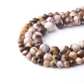 Natural Stone 6mm Australia Zebra Smooth Round Loose Beads Energy Gemstone DIY for Jewelry Making Bracelet Necklace 1 Strand 15" - color: Australia Zebra, size: 6mm